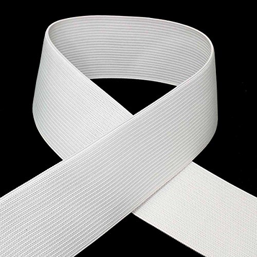 Knit Elastic 1.5 Inch Wide White Heavy Stretch High Elasticity Knit Elastic Band 5 Yards