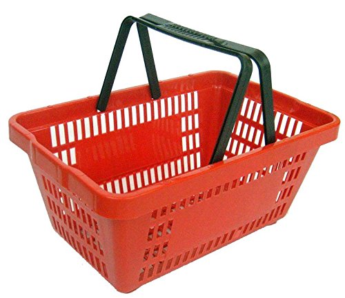 Cesta de Mercearia 13 L 44 x 29 x 19 cm Vermelha com 5