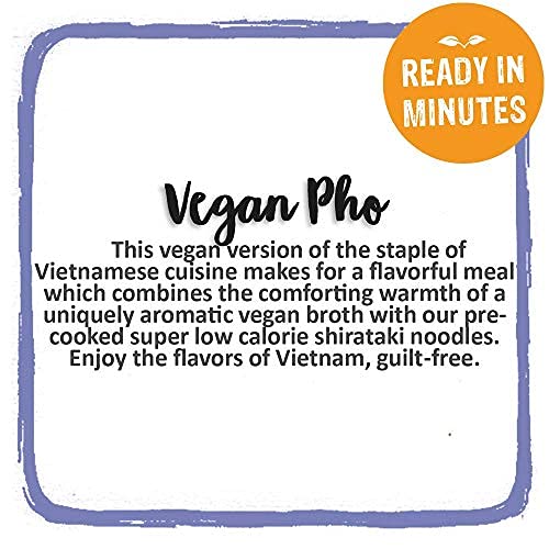 Miracle Noodle Ready to Eat Vegan Pho Meal, Shirataki Noodles, Pasta