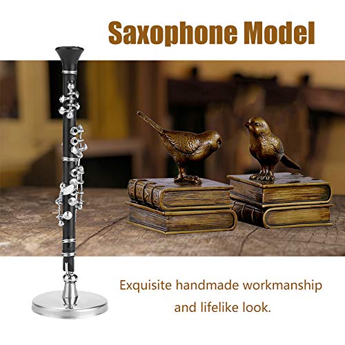 Saxophone Model-Miniature Saxophone Replica Model Display Musical Instrument Ornaments Decoration Gift for Home Office