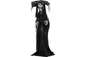 Haunted Hill Farm Animatronic Shaking Pirate with Light-Up Eyes for Battery Operated Scary Indoor or Covered Outdoor Halloween Decoration