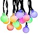 ApexPower Solar Powered Outdoor String Lights, 50LEDs Waterproof Globe Ball Christmas Lights for Garden, Patio, Yard, Home, Trees, Paties, Holiday Decorations(Multicolored)