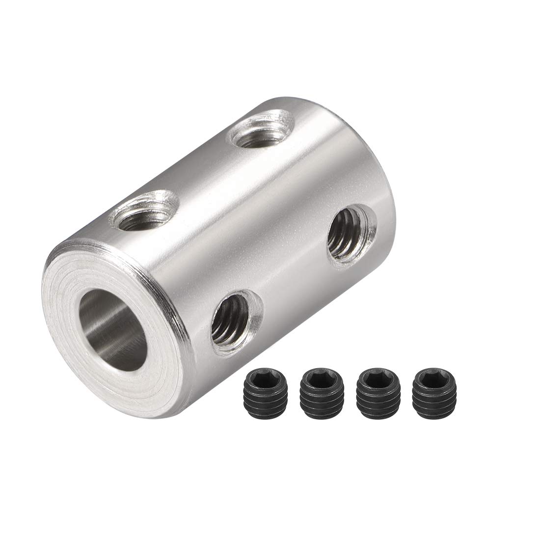 sourcing map 6mm to 6mm Bore Rigid Coupling Set Screw L22XD14 Stainless Steel,Shaft Coupler Connector for RC Airplane Boat, Motor Accessories