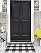 Love Happy Buffalo Check Plaid Bath Runner Cotton Plaid Checkered Bath Mat Kitchen Mat Entry Way Bath Doormat Bedroom Carpet (24" x 35", A-Black and White) primary