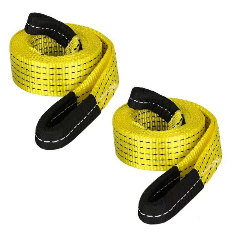 Photo 1 of 2 Pack 6' x 2" Lifting Sling Straps, 6 Feet Heavy Duty Lift Rigging Strap Tree Saver Recovery Securing Straps, Polyester Flat Towing Web Sling Winch Strap for Trailer, Hoist, Truck.