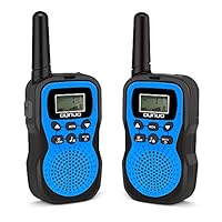 OUNUO Kids Walkie Talkies, 4 Miles Range Walkie Talkies for Kids 22 Channels 10 Customized Ringtones with Flashlight for Outdoors Good Parenting Toys - 1 Pair