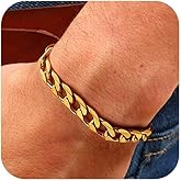 ChainsPro Men's Bracelet Mens Gold Bracelet Cuban Link Bracelet for Men Stainless Steel Bracelets Men Jewelry Metal Bracelets