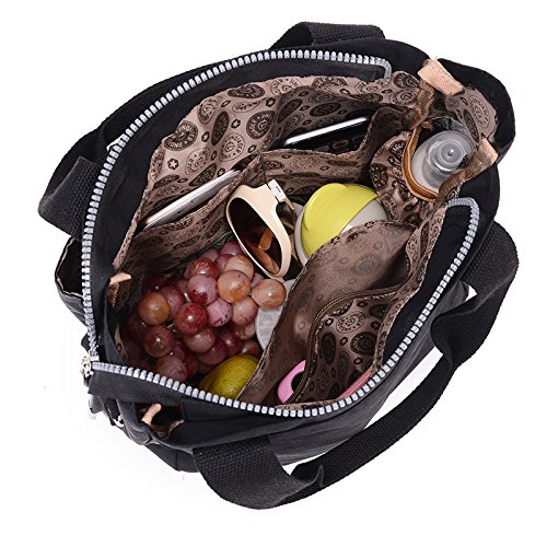 EasyHui Womens Nylon Crossbody Shoulder Bag Messenger Bag Handbags Waterproof Tote Bag Large Travel Mommy Bag - Thumbnail 2