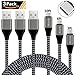 USB C Cable, Xcords USB Type C Cable 3Pack 3FT 6FT 10FT USB C to USB 2.0 Nylon Braided S9 Charger Cable for Galaxy S9, S9 Plus, S8, S8 Plus, LG G5 G6 V30, HTC 10, Nexus 5X/6P,Google Pixel XL(Black)