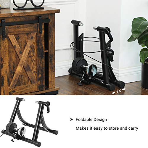 SONGMICS Indoor Bike Trainer Stand, Reduces Noise, Curvy Stable Frame