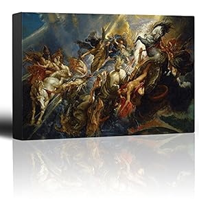 Oil Painting of The Fall of Phaeton by Peter Paul Rubens - Baroque Style - Angels, Catholic, Christianity - Canvas Art Home Art - 12x18 inches