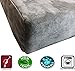 Dogbed4less DIY Pet Bed Pillow Grey Microsuede Duvet Cover and Waterproof Internal case for Dog and Cat at 37X27X4 Inch - Covers only