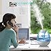Anypro 3.5L Ultrasonic Cool Mist Humidifier with Night Light Mode/2 Mist Levels, Optional 3-Time Settings, High-Capacity Humidifiers for Bedroom with Auto Shut-Off Function, Safe for Baby