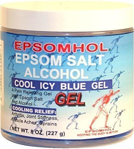 Epsom Salt Alcohol Gel, Cool ICY, Blue, 8 oz