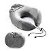 CLOUDWING Travel Pillow - 100% Pure Memory Foam Neck Pillow for Airplane Travel,Driving,Studying,Workingand Home,Removable and Washable Soft Velour Cover (Grey)
