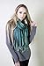 Women’s Jewel Shimmer Multicolor Stripe Scarf, Metallic Pashmina Shawl (Turquoise Green)