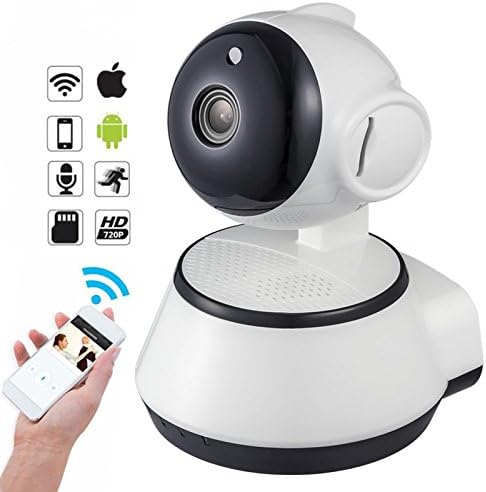 CCTV Smart 1.0MP IP WiFi Camera Wireless Network Camera Mini PTZ Smart Camera Security Camera Mention Detector Defender for family 720P HD Cctv Camera Build-in MIC/Speaker