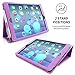 Snugg iPad Air & New iPad 9.7 inch 2017 Case - Smart Cover Case with Kick Stand & (Purple Leather) for the Apple iPad Air 1 (2013)