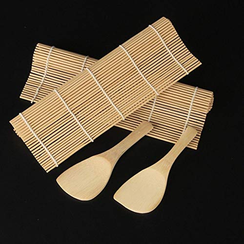 CactusAngui DIY Home Kitchen Bamboo Sushi Rolling Maker Mat Rice Paddle DIY Roller Mold Tools