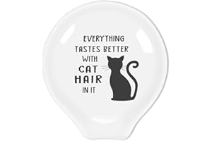 Littlefa Cat Spoon Rest-Cat Spoon Rest for Stove Top-Funny Cat Ceramic Coffee Spoon Holder-Coffee Spoon Rest -Coffee Station Coffee Bar Accessories-Coffee Lovers Gift for Cat Lover