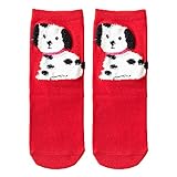 Malbaba Christmas Women Cotton Socks Print Thicker