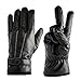 FAMY Quality Men's Winter Outdoor Extreme Winter Touchscreen Classic Motorcycle Gloves Cycling Soft Simulated Leather Windproof Waterproof Touchscreen Gloves