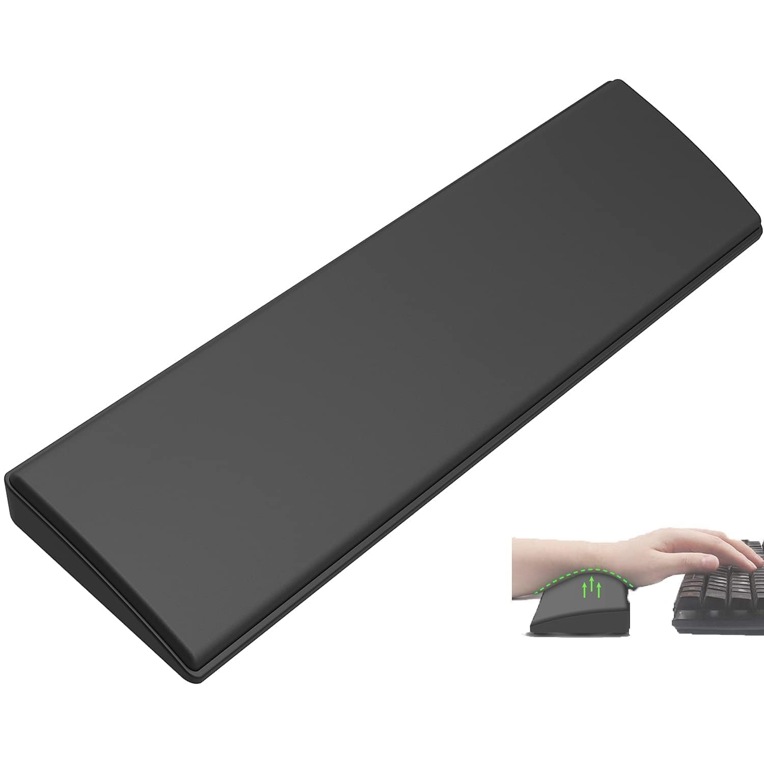 LexonElec x Attack Shark Keyboard Wrist Rest for 60% Ultra-Compact Mini Mechanical Gaming Wireless Keyboard Aesthetic Ergonomic Approved Memory Foam Faux Leather Wrist Anti Skid Wrist Support Cushion