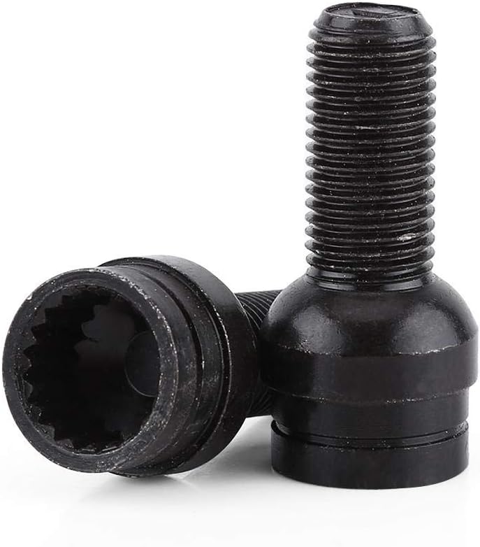 Black Steel Wheel Bolt and Lock Lug Nut Set, Car Wheel Lug Bolt With