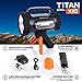 Rugged Camp Titan X10 Rechargeable Spotlight - 1000 Lumens - High Powered 10W LED Bright Flashlight - Work Light & Tripod - Perfect for Camping, Hiking, Hunting, Emergencies & Outdoors (Black/Orange)