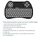 Mitid Wireless Mini Keyboard RGB Backlit 2.4G Remote with Mouse Touchpad Combos for Computer, Google Android TV Box, IPTV, HTPC, KODI, Raspberry Pi (H9)