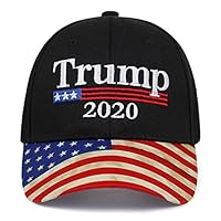 Qamkado 2019 Trump2020 Embroidery Baseball Cap Fashion Hip Hop Outdoor Sunshade Hat Black