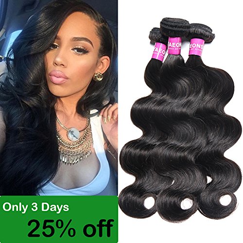 10a Peruvian Virgin Hair Body Wave 3 Bundles 14 16 18 Inch 100