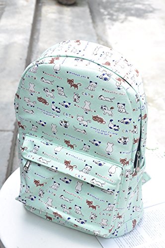 Japanese Game Neko Atsume ã­ã“ã‚ã¤ã‚ Cute Cat School Bag Backpack Canvas Gift b2