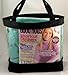 Clear Tote Bag With Zipper and Interior Pocket Clear Purse Medium Size (Black)