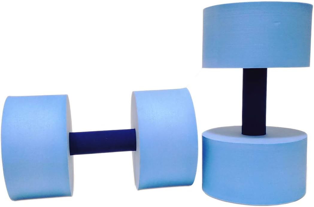 Sunlite Sports High-Density EVA-Foam Dumbbell Set - Soft Padded - Water Aerobics, Aqua Therapy, Pool Fitness, Water Exercise - Advanced Size (Blue, Large) : Sports & Outdoors