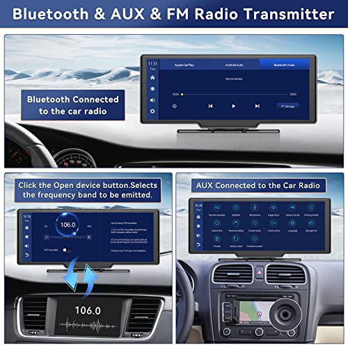 Wireless Carplay/Android Auto Touchscreen Portable Car Radio Receiver,9