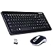 Wireless Mouse and Keyboard Rechargeable, VEGCOO E5 Compact Keyboard Mouse Combo With Soft Chocolate Keys for Computer and Laptop
