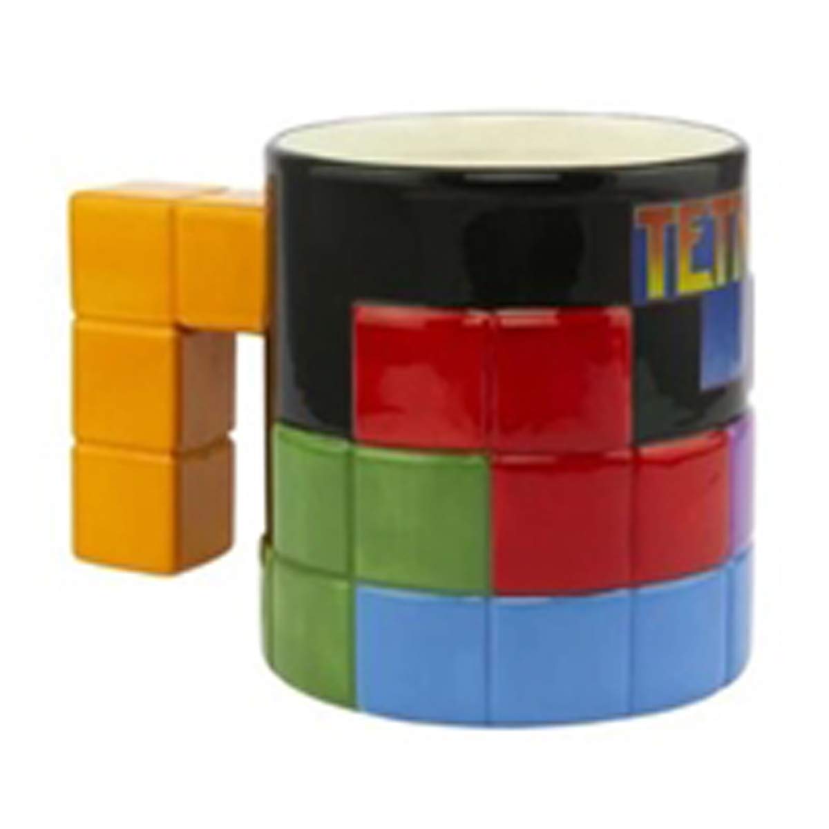 Paladone PP5552TT Tetris Shaped Mug | Novelty Oversized Coffee Tea Ceramic Cup | Unique & Super Fun Way of Drinking Your Favourite Beverage,Multi