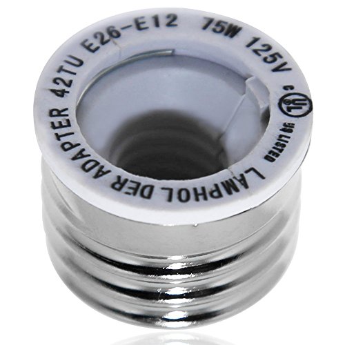 (6-Pack)SpiritLED E26 E27 to E12 Socket Adapter,UL Listed Medium Screw E26 to Candelabra Screw E12 L - //medicalbooks.filipinodoctors.org