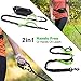U-picks Hands-Free Dog Leashes, Running Dog Leash, Double Handle/Reflective/Bungee Belt, Medium Large Dog Training Walking Jogging Camping, Adjustable Waist Bag Pet Lead Set with Water Bottle Holder