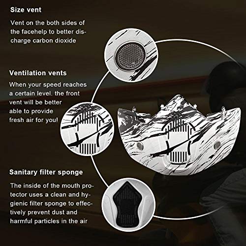 FOONEE Motorcycle Helmet Mask, Retro Motocross Goggle with Removable Face Mask UV400 Detachable Fog-Proof Warm ATC Goggles for Racing Airsoft Riding