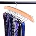 Tie Rack Hanger for Closet: Ohuhu 2 Packs 24 Folding Hooks Tie Hangers for Men Wooden Tie Holder Organizer Space Saving Necktie Storage 360 Degree Rotating Ties Belts Scarves Tank Tops-Burlywood