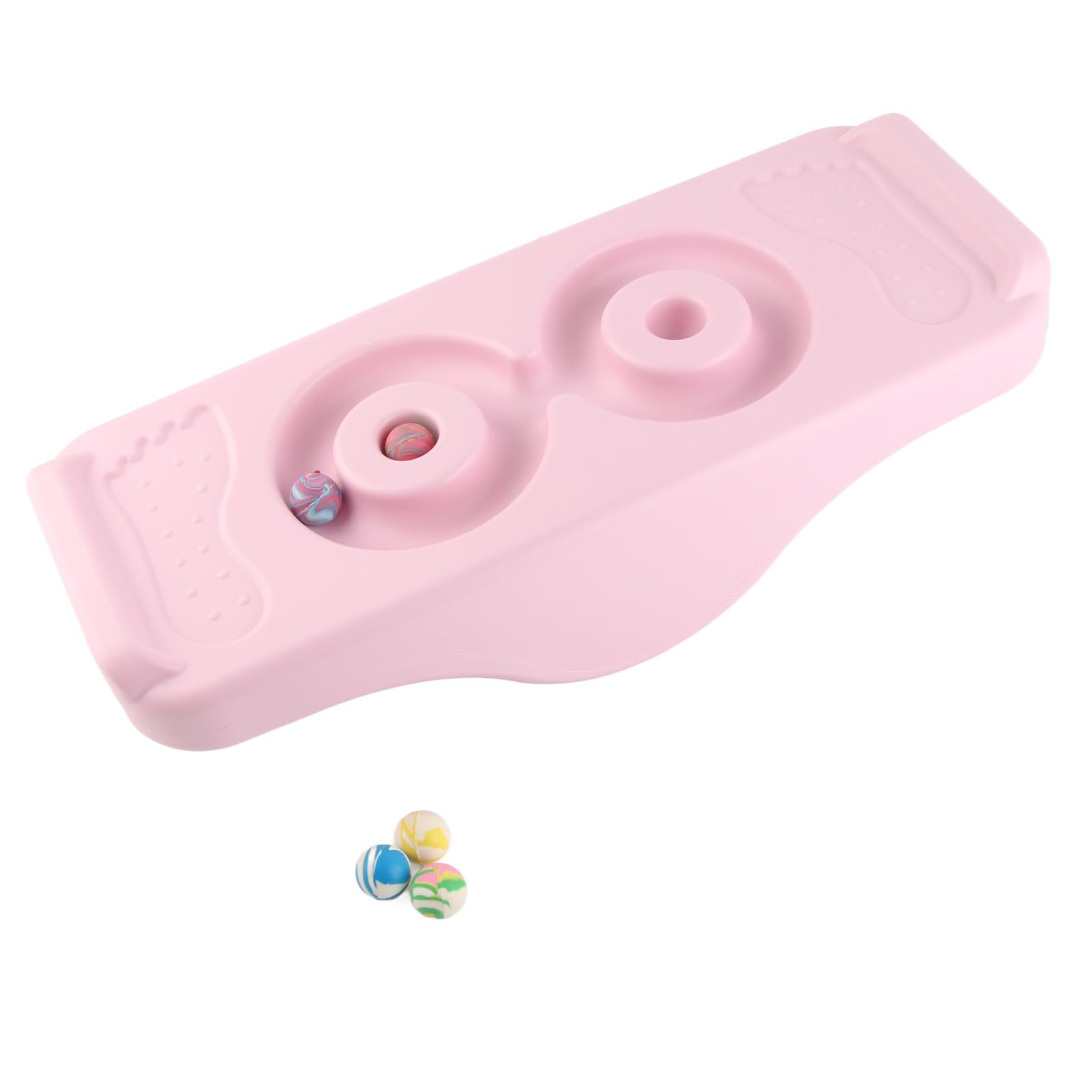 ZJchao Kids Rocking Seesaw Balance Board, Improve & Coordination Toy for Childs, Family Fun Learning Activity with Multifunctional Design (Rosy)