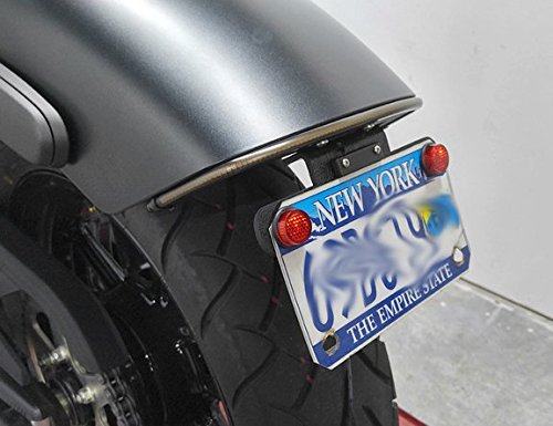 Kawasaki Vulcan S Fender Eliminator Integrated LED Taillight Kit with Tag Light and Bracket - Brake and Turn Signals - Smoked Lens