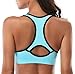 Mirity Women Racerback Sports Bras(Pack of 4) - High Impact Workout Gym Activewear Bra Colors Black, Blue,Green, Pink, Size L