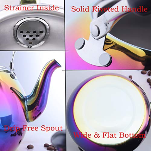 Whistling Tea Kettle for Stovetop Induction Stainless Steel Whistle Kettles Teapot Gas Stove Top