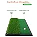 SkyLife Golf Practice Mat with Heavy Rubber Base for Driving Hitting Chipping Putting, Realistic Fairway & Rough Turf, Rubber Tee Holder & 2 3/4’’ Plastic Tees Included (Dual-Turf Without Handle)