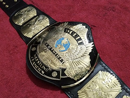 WWE Classic Gold Winged Eagle Championship Replica Belt Adult Size Title Belt Metal Plate