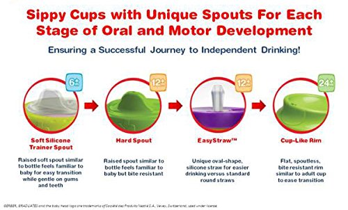 NUK Gerber Graduates Advance 2 Piece with Seal Zone Insulated Cup-Like Rim Sippy Cup, Boy, 9 Ounce (Designs May Vary)