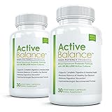 Active Balance (2 bottles) - Clinical Strength Probiotic supplement containing 50 billion CFU's (30 Capsules per Bottle)